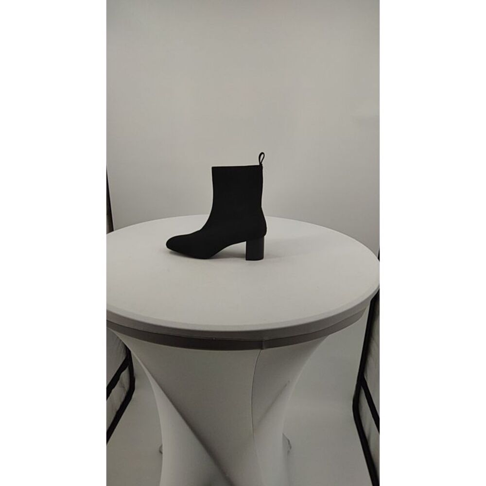 Quince Women Italian Leather Stretch Sock Bootie Black Shoes 9